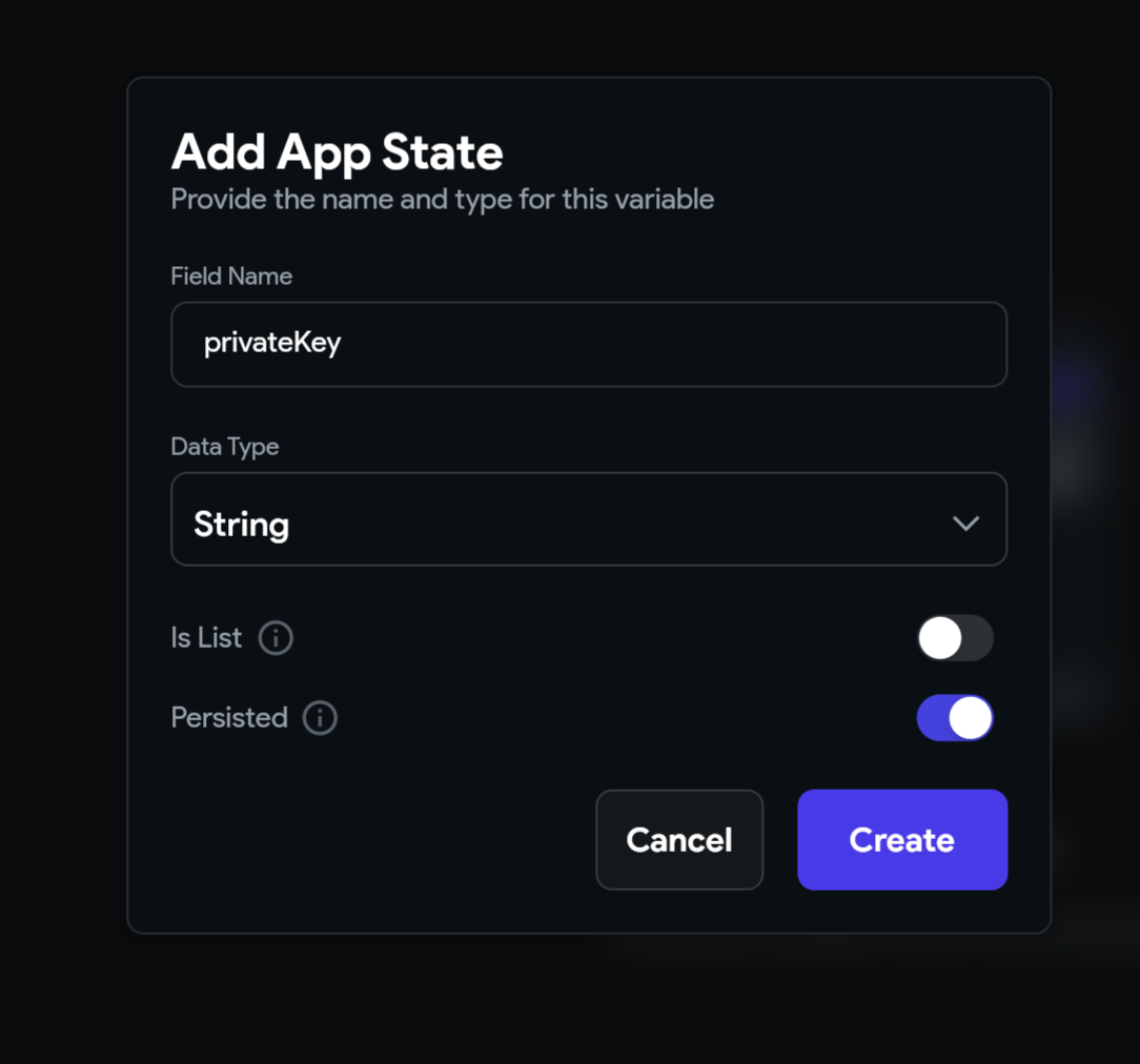 Create AppState variable